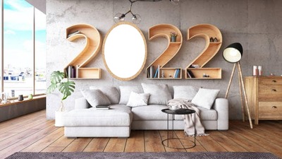 Feliz Año 2022, linda Repisa, 1 foto Fotomontaža