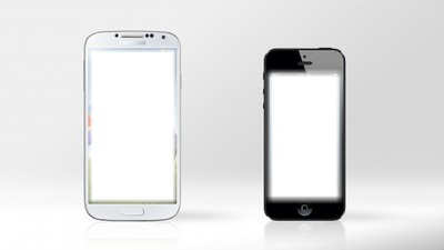 Samsung Galaxy S4 VS iPhone 5 Fotómontázs