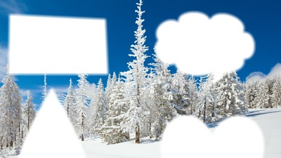 la neige ses merveilleux Photomontage