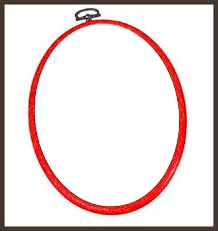 cadre ovale rouge 2 Fotomontaggio