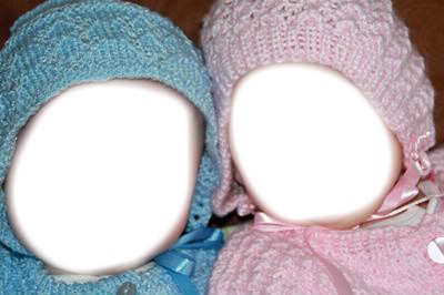 bleu et rose bébés Montaje fotografico