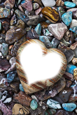 corazon de piedra Montaje fotografico