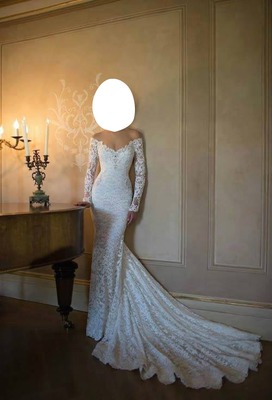 robe de mariée Fotomontasje