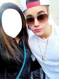 Justin Bieber With Fan Photo frame effect