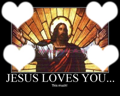 jesus loves you Fotomontaż