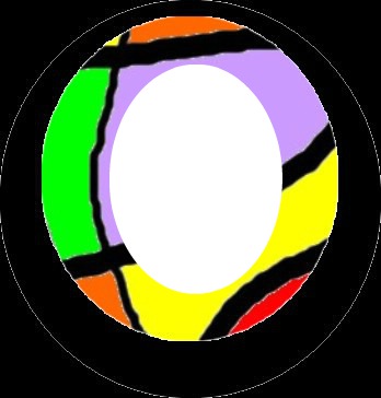 cadre ovale coloré -1 photo Fotomontage