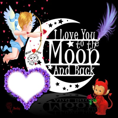 i love you to the moon an back Fotomontaggio