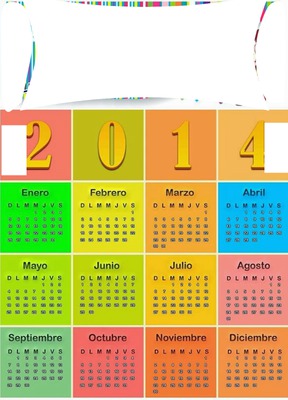 Calendario 2014 (Chile) Photo frame effect