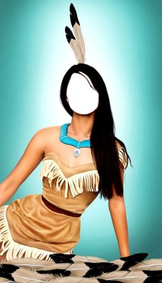 Pocahontas Costume "Face" フォトモンタージュ