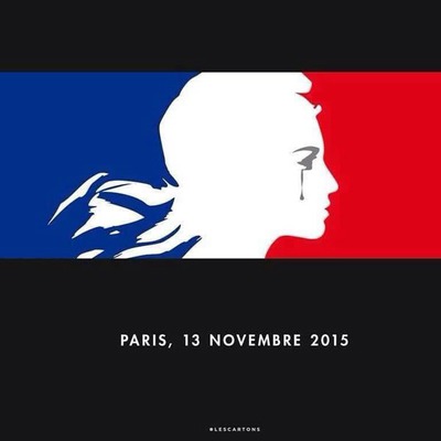 Pray for Paris Fotomontažas