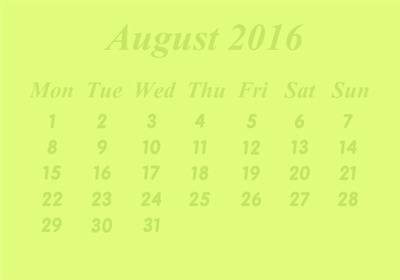 August 2016 Photo frame effect