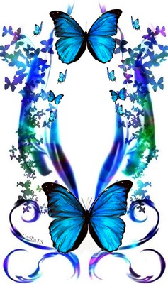 Cc Mariposas azules Montaje fotografico