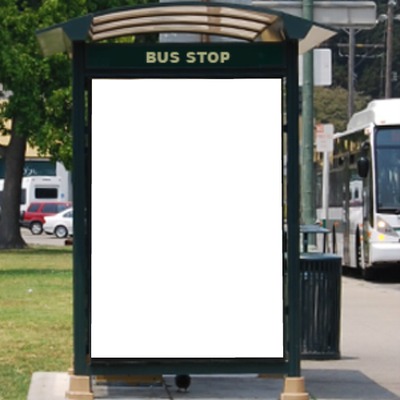Bus Stop Fotomontaggio