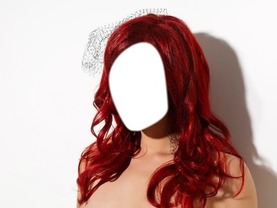 Hair red Photo frame effect