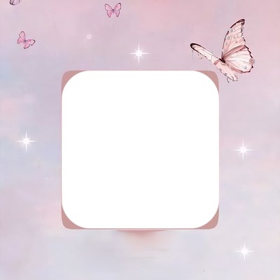 marco lila, mariposa, 1 foto Фотомонтажа