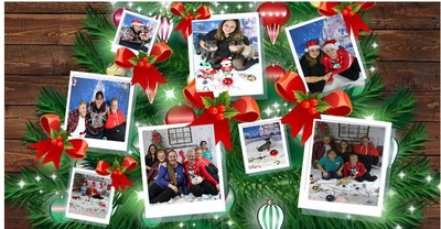 familly christmas Photo frame effect