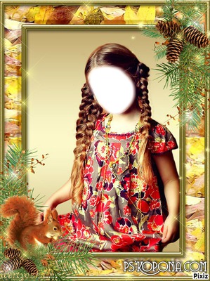 sweet little girl Photo frame effect