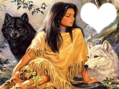 Femme&loups. Fotomontaggio