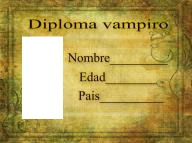 Diploma vampiro Fotomontasje