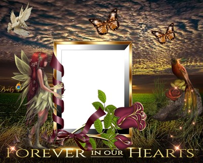 forever in our hearts Photo frame effect