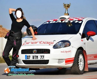 Girl Rally Driver Fotomontaža