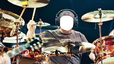 heavy metal drummer Photomontage