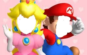 Mario et Peach Montaje fotografico