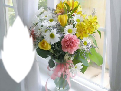 bouquet de fleurs Φωτομοντάζ