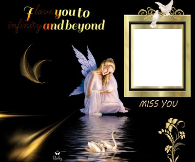 i love you to infinity & beyond Photo frame effect