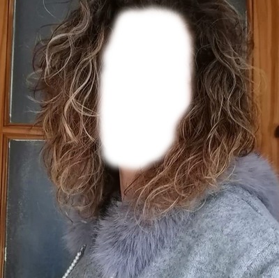 cheveux frisé Фотомонтажа