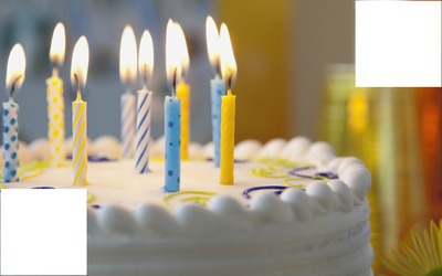 Torta de cumpleaños para dos cumpleañeros :D Fotómontázs