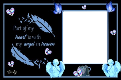 part of my heart is with you in heaven Photo frame effect