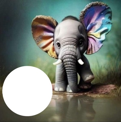 Amour d'éléphant isabella Photo frame effect