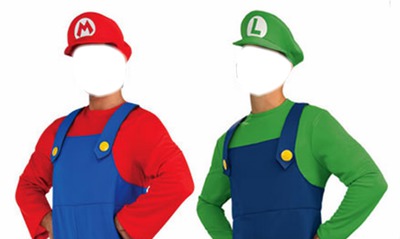 Mario & Luigi Fotomontažas