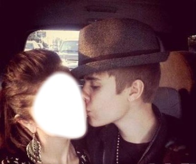 Justin Bieber kiss you Fotomontāža