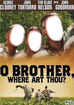 Affiche de film O Brother Visages Fotomontaggio
