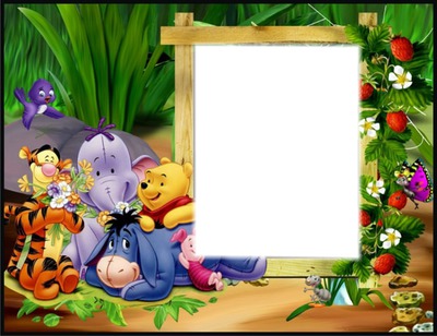 winni pooh Photo frame effect