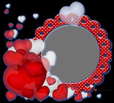 Round Hearts Frame Photo frame effect