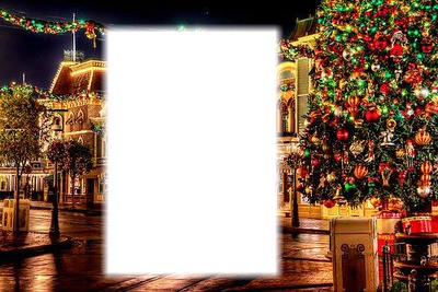 Christmas Town Photo frame effect