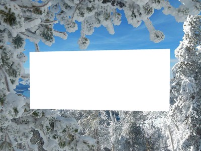 paysage neige Photomontage
