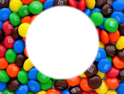 red m&ms Photo frame effect