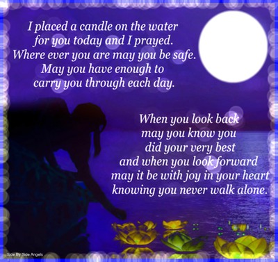a candle in the water Photo frame effect