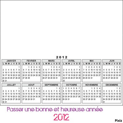 bonne année 2012 Fotomontáž