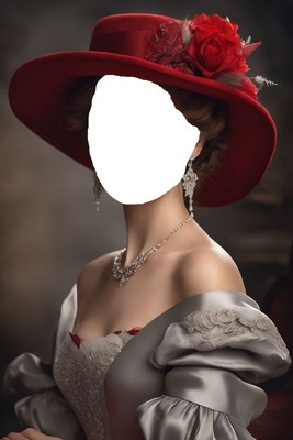 renewilly chica con sombrero rojo Fotomontaż