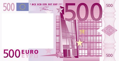 500 Euro Photomontage