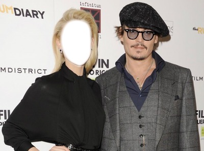 Avec Johnny Depp Photo frame effect