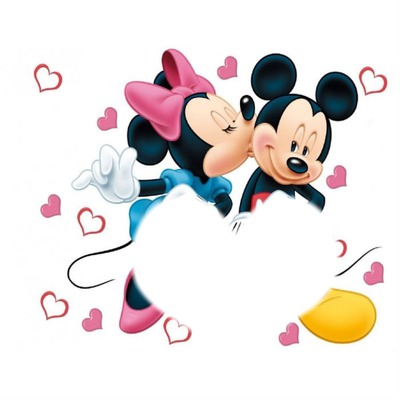Mickey & Minnie Love Photo frame effect