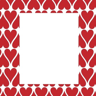 marco corazones, rojos. Fotomontasje