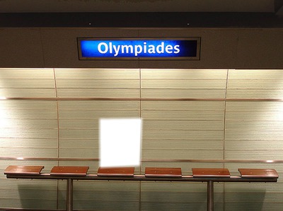 Panneau Station de Métro Olympiades Fotomontaggio