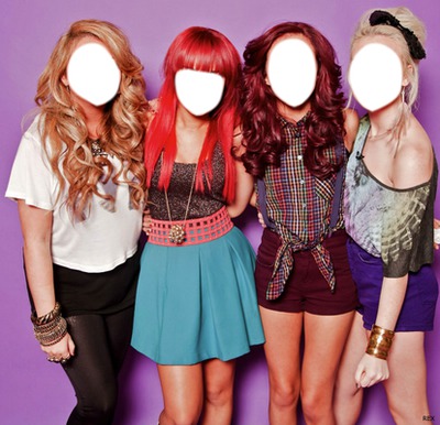 Little Mix faces Fotomontage